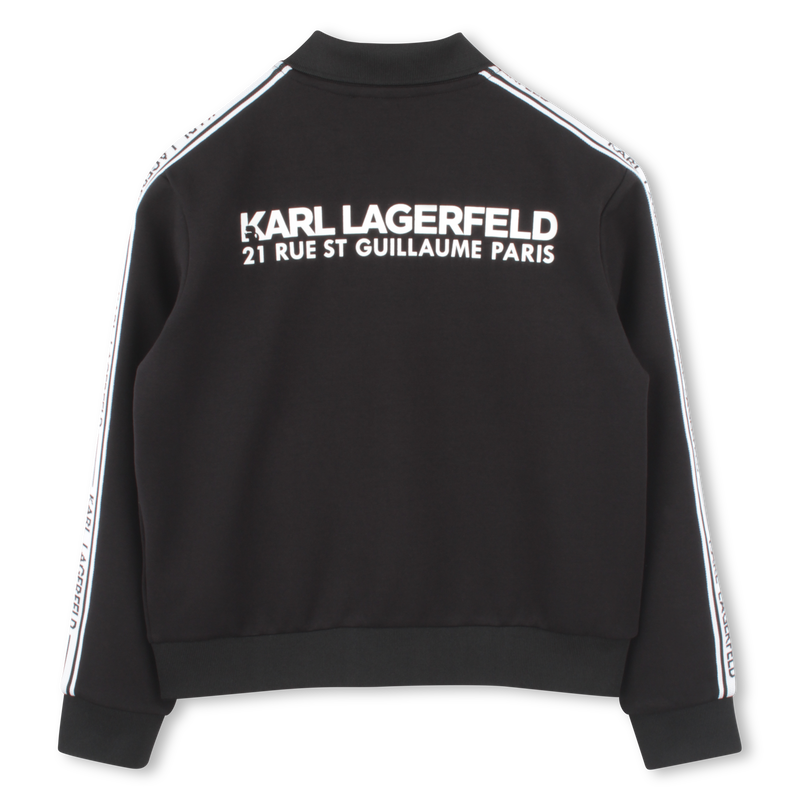 Cardigan con zip e tasche KARL LAGERFELD KIDS 
                        RAGAZZO