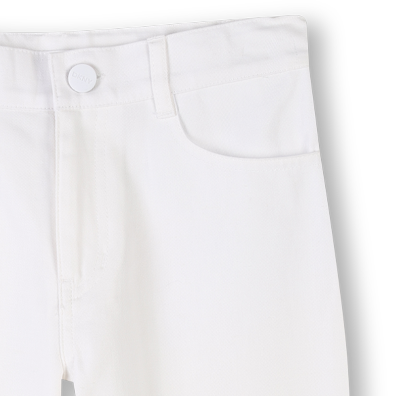 Pantaloni in cotone e lino DKNY 
                        BAMBINA