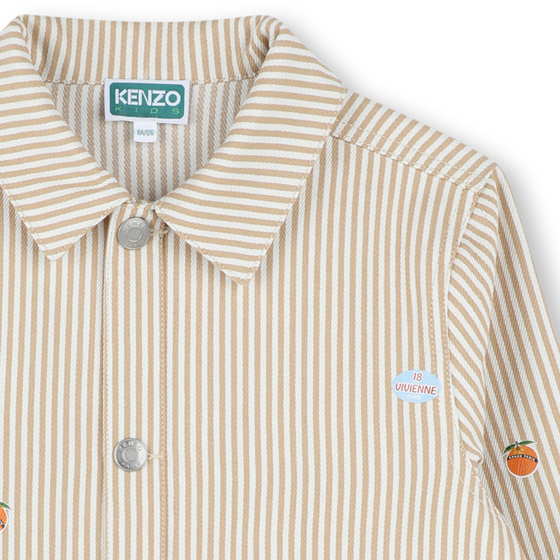 Giacca a righe in twill KENZO KIDS 
                        UNISEX