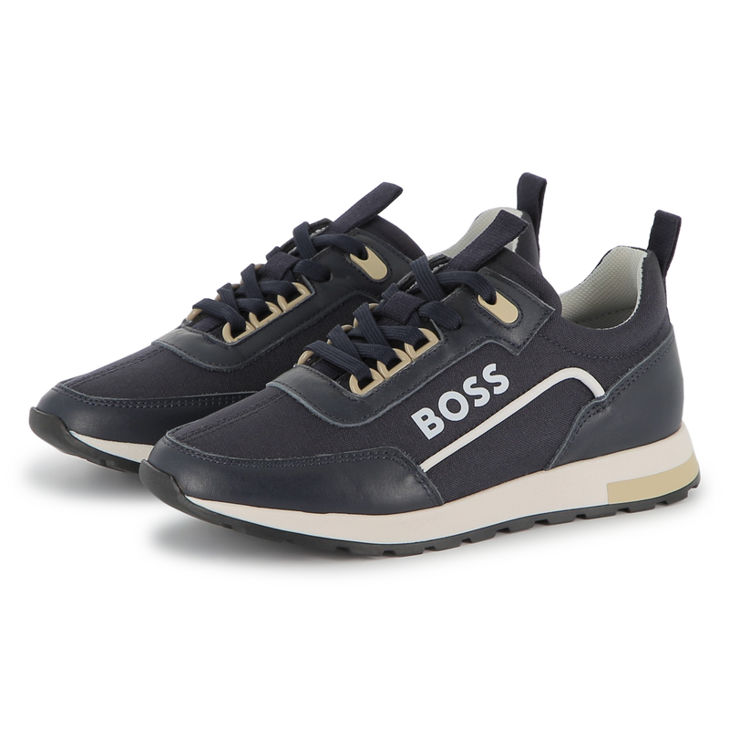 Sneakers bicolore con lacci