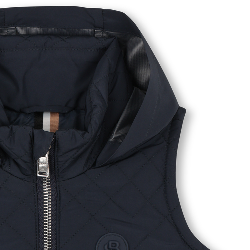 PIUMINO SENZA MANICHE CON CAPPUCCIO BOSS 
                        RAGAZZO