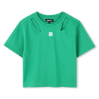 T-shirt trafori maniche corte DKNY 
                    BAMBINA