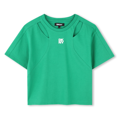 T-shirt trafori maniche corte DKNY BAMBINA