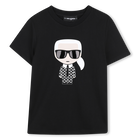 T-shirt con stampa metallizzata KARL LAGERFELD KIDS 
                    RAGAZZO