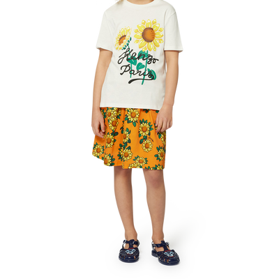 T-shirt con stampa girasoli KENZO KIDS UNISEX