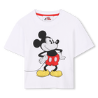 T-shirt in cotone Topolino, BIANCO, hi-res