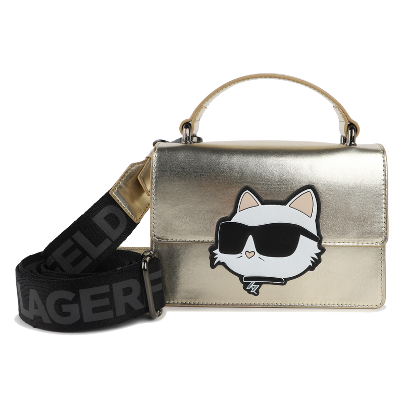 Borsa a mano in tessuto spalmato a grana fine KARL LAGERFELD KIDS 
                        BAMBINA