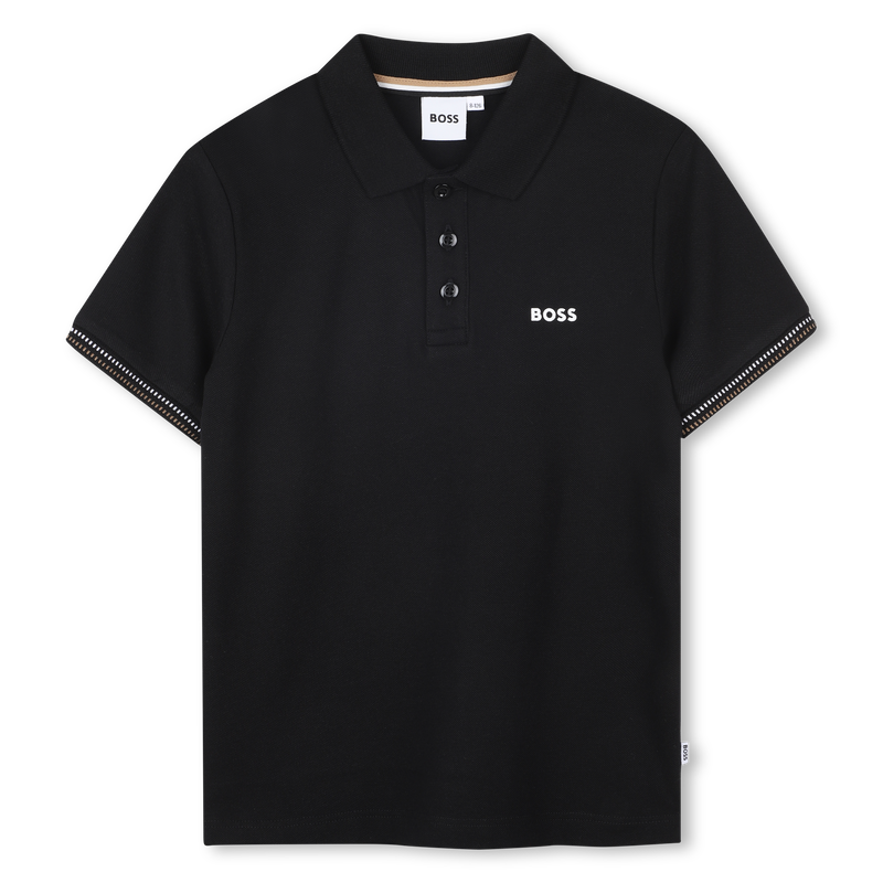 Polo con righe tricolori BOSS 
                        RAGAZZO