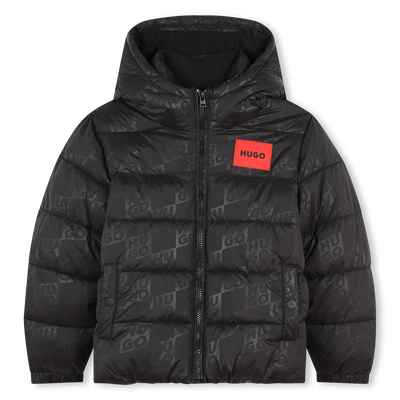 Piumino con zip stampato HUGO RAGAZZO