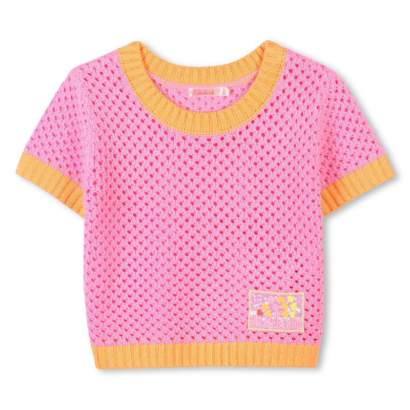 T-shirt in maglia bicolore BILLIEBLUSH 
                        BAMBINA