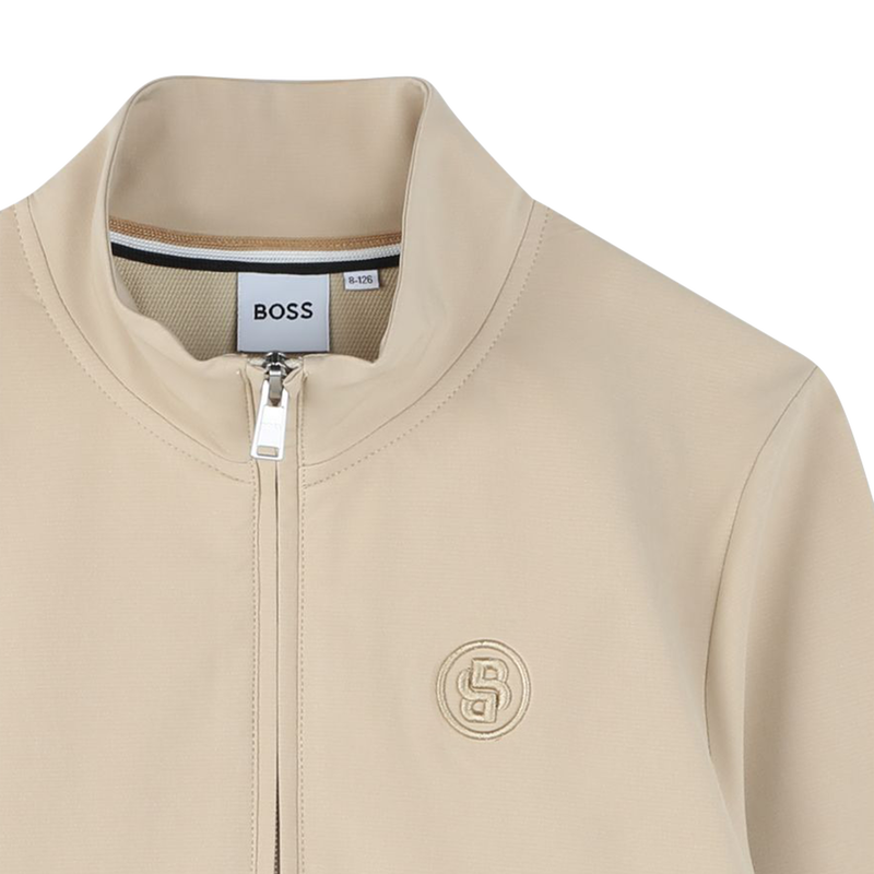 Felpa tinta unita con zip BOSS 
                        RAGAZZO