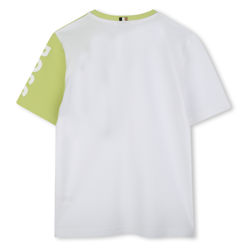 T-shirt in piqu&eacute; di cotone BOSS 
                        RAGAZZO