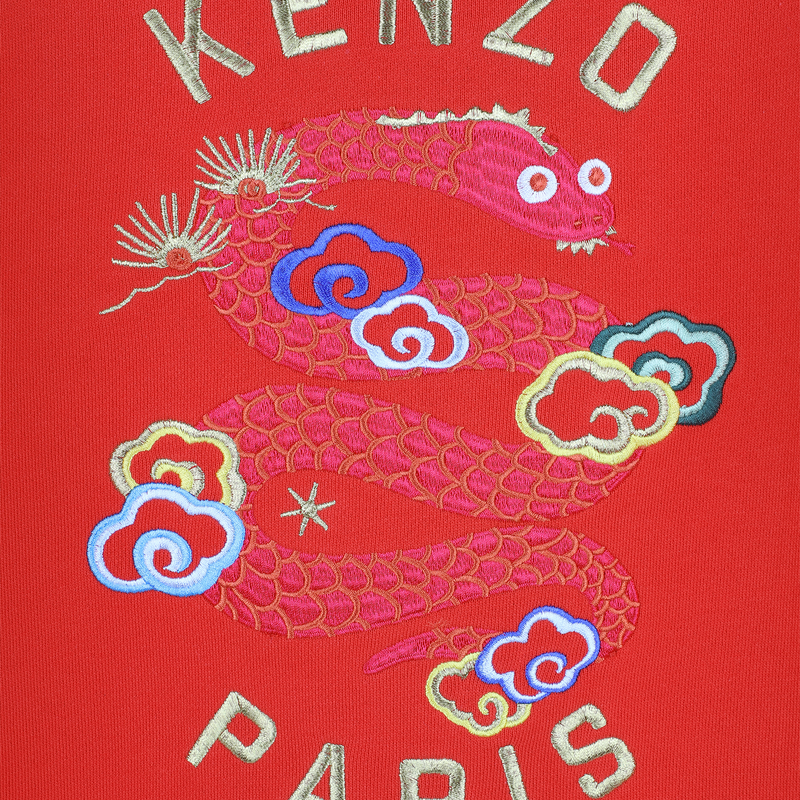 Abito dritto con ricamo KENZO KIDS 
                        BAMBINA
