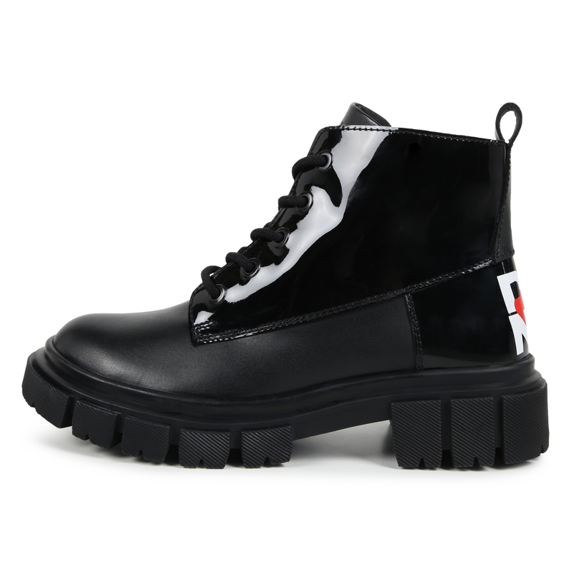 Stivaletti in pelle con zip DKNY 
                        BAMBINA