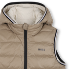Piumino con cappuccio effetto flan BOSS 
                    RAGAZZO