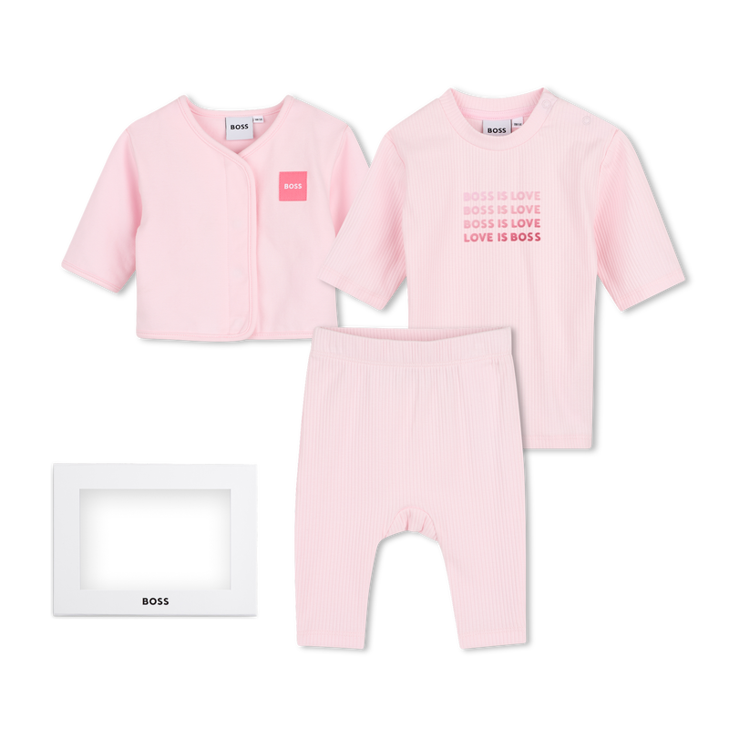 Set pantalone, cardigan e t-shirt BOSS 
                        BAMBINA