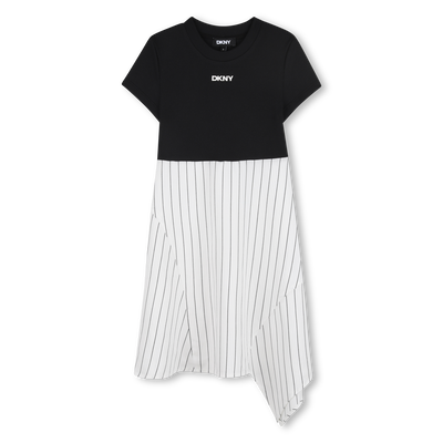 Vestito cerimonia bimateriale DKNY BAMBINA