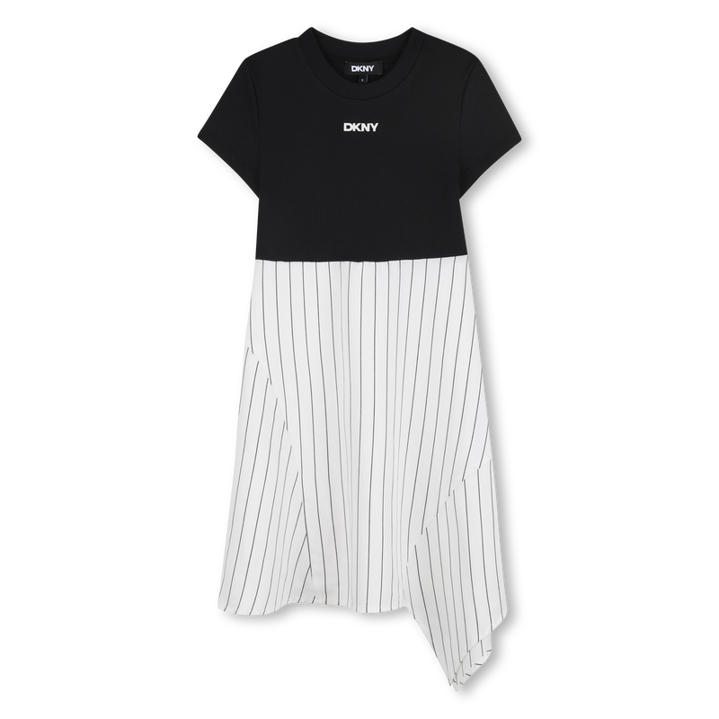 Vestito cerimonia bimateriale DKNY 
                        BAMBINA