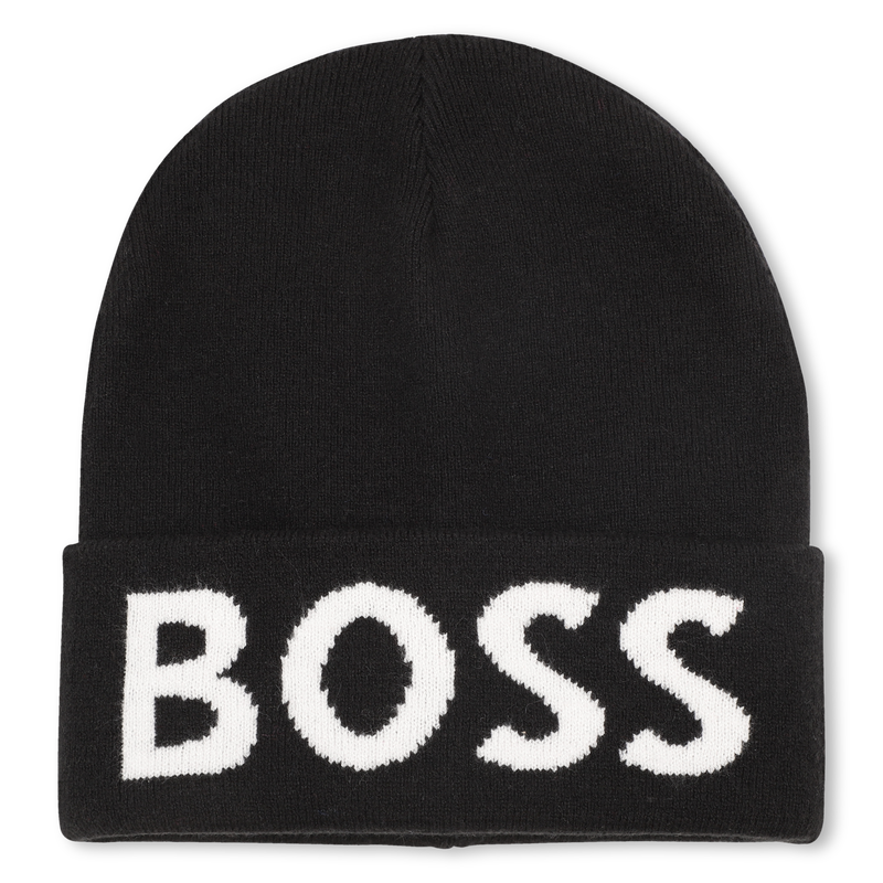 Berretto lavorato a maglia con revers BOSS 
                        RAGAZZO