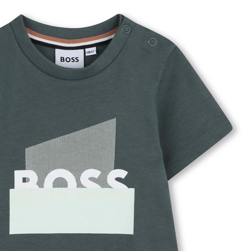 T-SHIRT A MANICHE CORTE BOSS 
                        RAGAZZO
