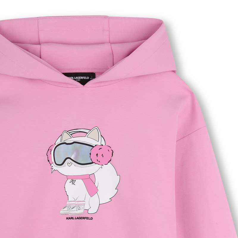 Abito con cappuccio KARL LAGERFELD KIDS 
                        BAMBINA