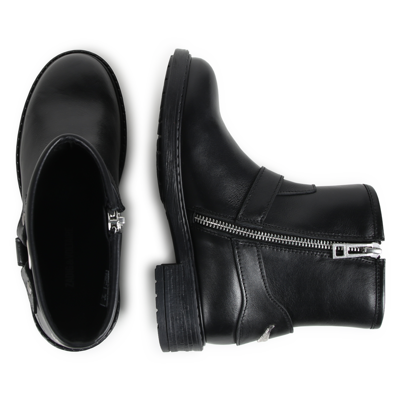 Stivaletti di pelle con zip ZADIG & VOLTAIRE 
                        BAMBINA