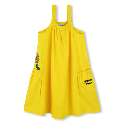 Vestito in spugna con ricami KENZO KIDS BAMBINA