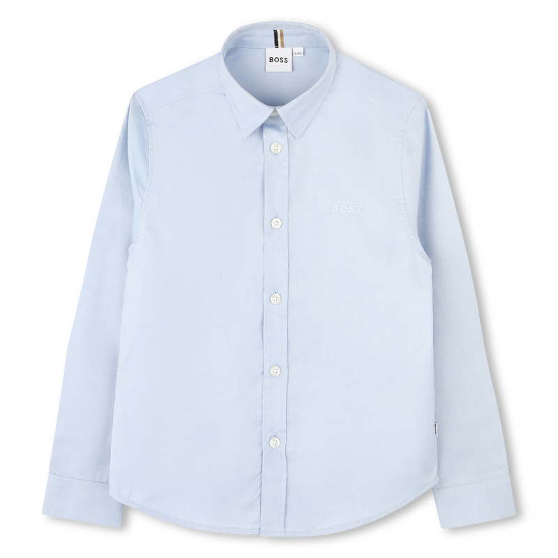 Camicia in cotone tinta unita BOSS 
                        RAGAZZO