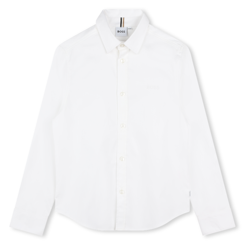 Camicia in cotone tinta unita BOSS 
                        RAGAZZO