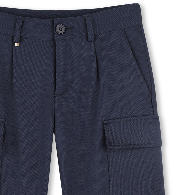 Bermuda tinta unita con tasche BOSS 
                        RAGAZZO