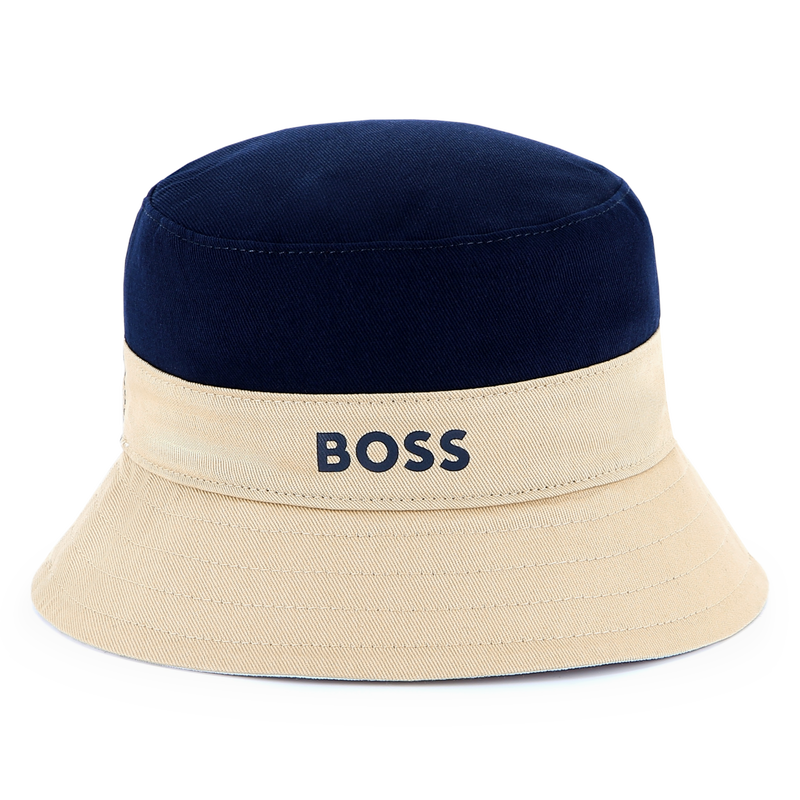 Bob reversibile in cotone BOSS 
                        RAGAZZO