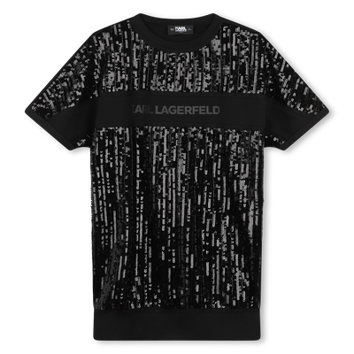 Abito dritto perle paillettes KARL LAGERFELD KIDS BAMBINA