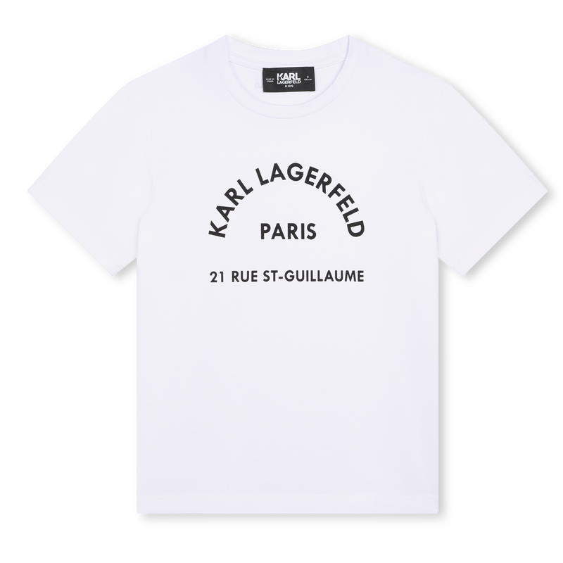 T-shirt con stampa applicata KARL LAGERFELD KIDS 
                        BAMBINA