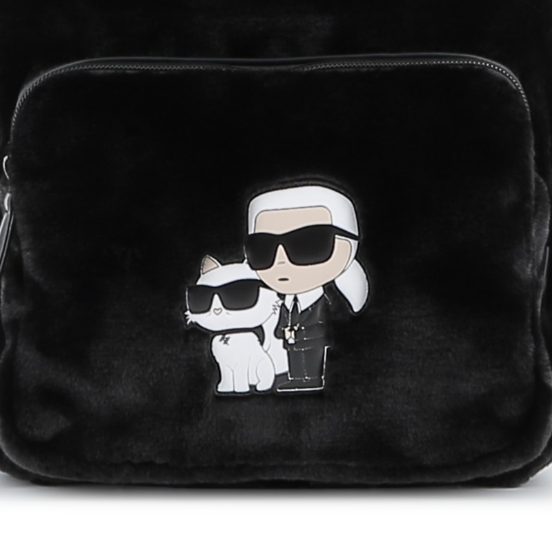 Piccolo zaino in soffice pile KARL LAGERFELD KIDS 
                        BAMBINA
