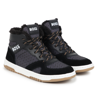 Sneakers stringate misto pelle BOSS RAGAZZO