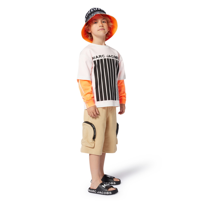 T-shirt bicolore in cotone MARC JACOBS 
                        RAGAZZO