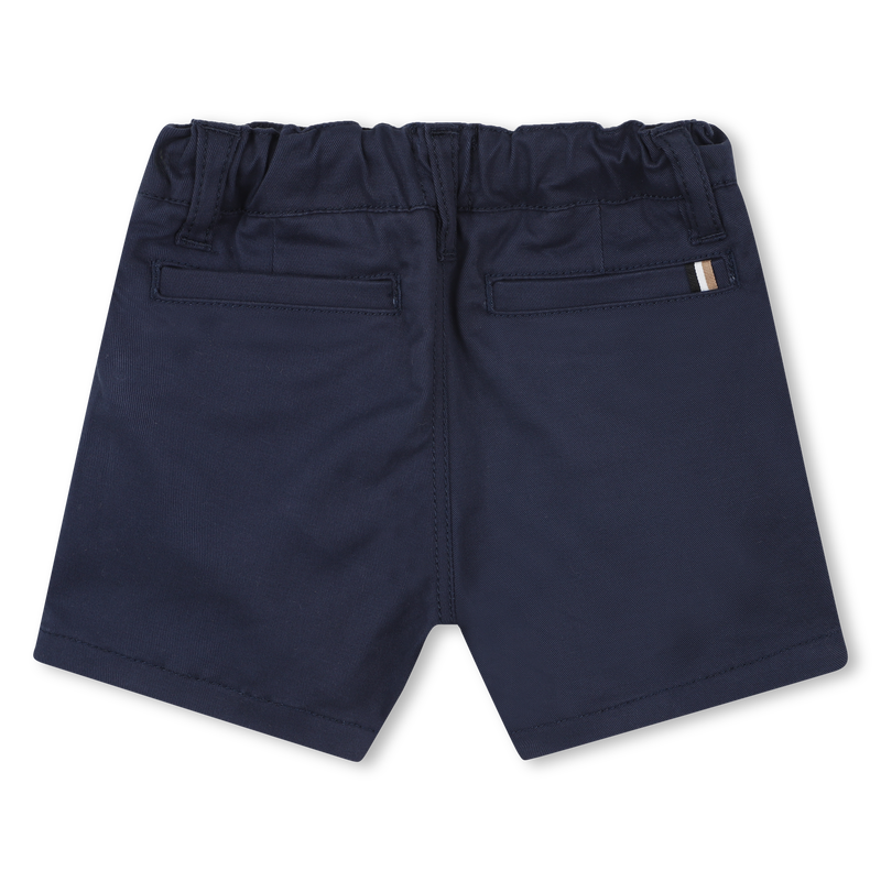 Shorts tinta unita in cotone BOSS 
                        RAGAZZO