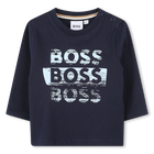 T-shirt a maniche lunghe, MARINE, hi-res