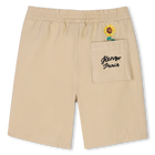 Bermuda in cotone con ricami KENZO KIDS 
                    RAGAZZO
