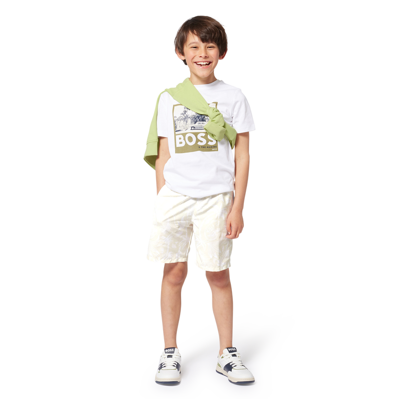 Sneakers con lacci bimateriali BOSS 
                        RAGAZZO