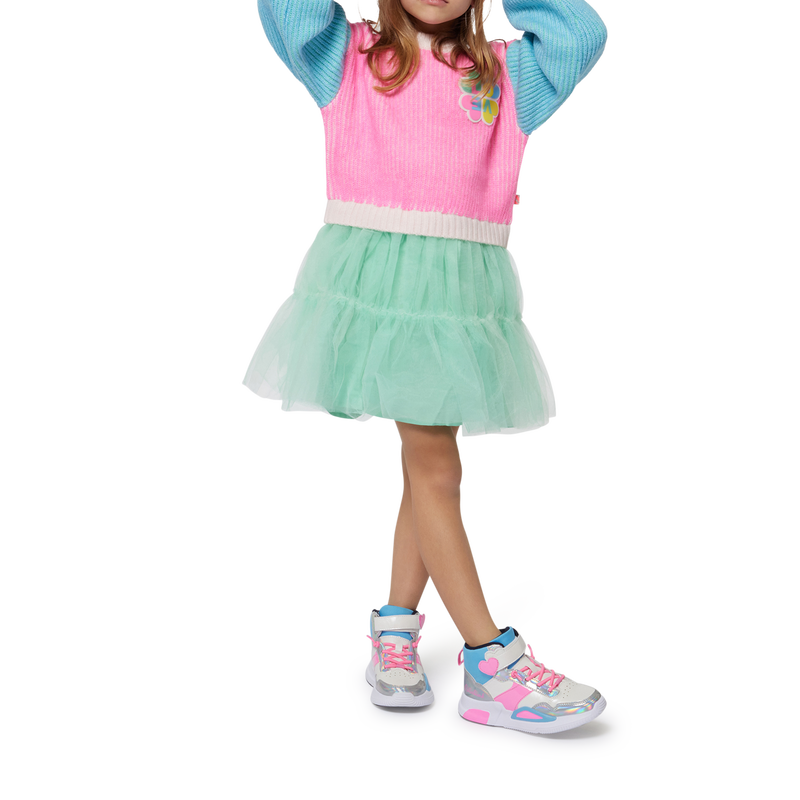 Vestito bi-materiale BILLIEBLUSH 
                        BAMBINA