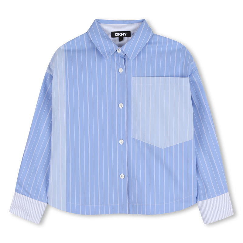 CAMICIA A MANICHE CORTE DKNY 
                        BAMBINA