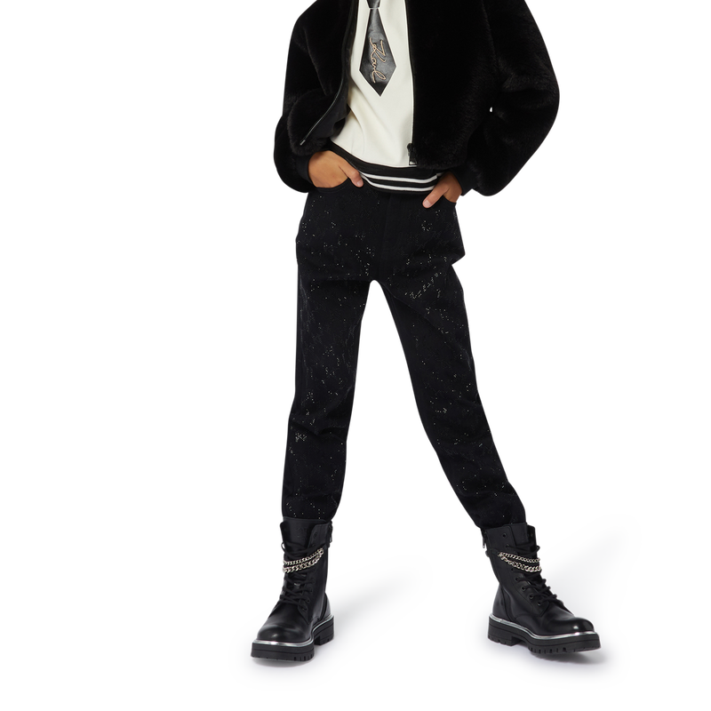 Leggings girovita metallizzato KARL LAGERFELD KIDS 
                        BAMBINA