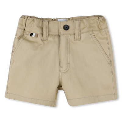 Shorts tinta unita in cotone BOSS RAGAZZO