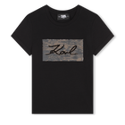 T-shirt paillettes reversibili KARL LAGERFELD KIDS 
                    BAMBINA