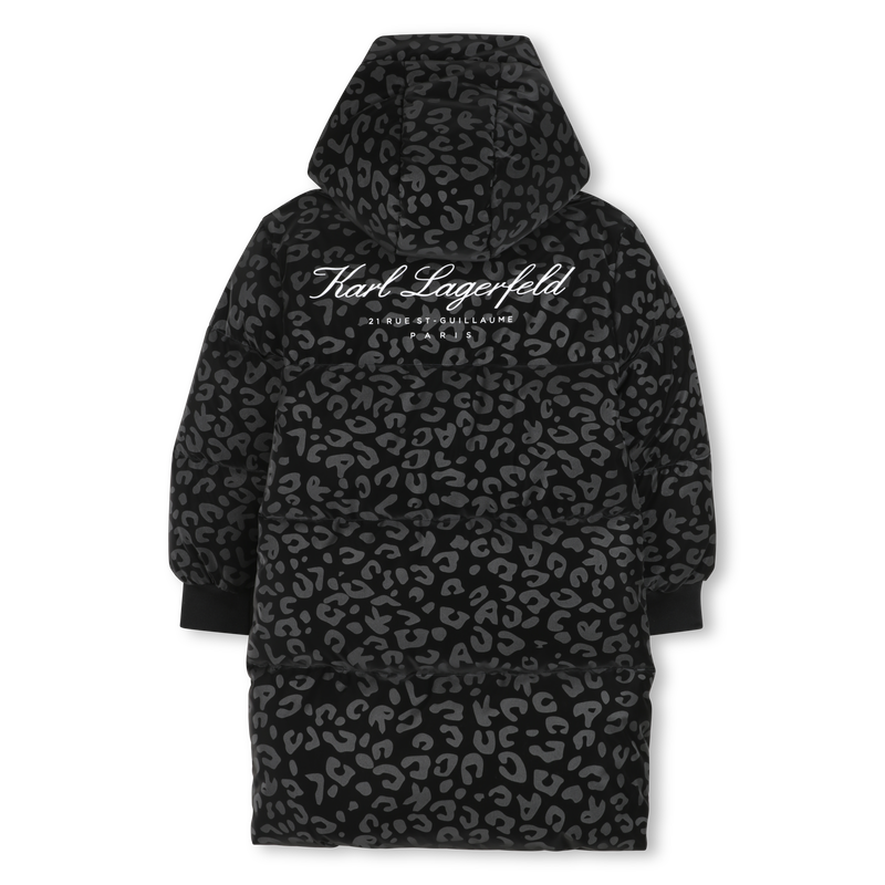 Piumino lungo con cappuccio KARL LAGERFELD KIDS 
                        BAMBINA