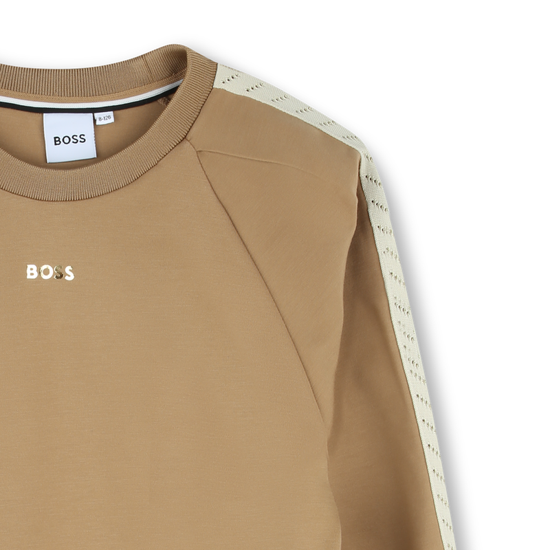 Felpa con spalla fantasia BOSS 
                        BAMBINA