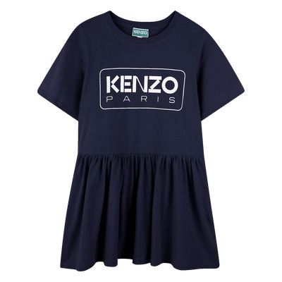 Vestito con stampa e volant KENZO KIDS BAMBINA