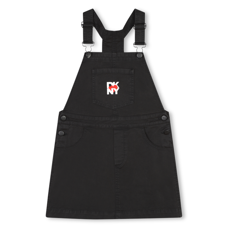 Vestito con bretelle in denim DKNY 
                        BAMBINA