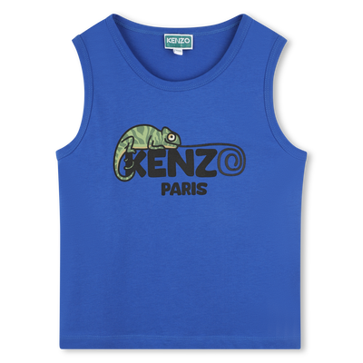 Canotta logata in cotone KENZO KIDS RAGAZZO